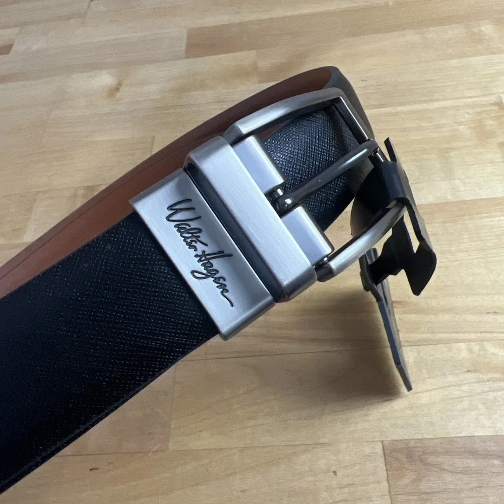 Walter Hagen Men's Reversible Belt Black Brown Leather Golf XL 42-44 NEW